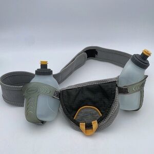Nathan Running Belt Waist Pack medium 2 x 10oz Nutrition Hydration Water Packs.